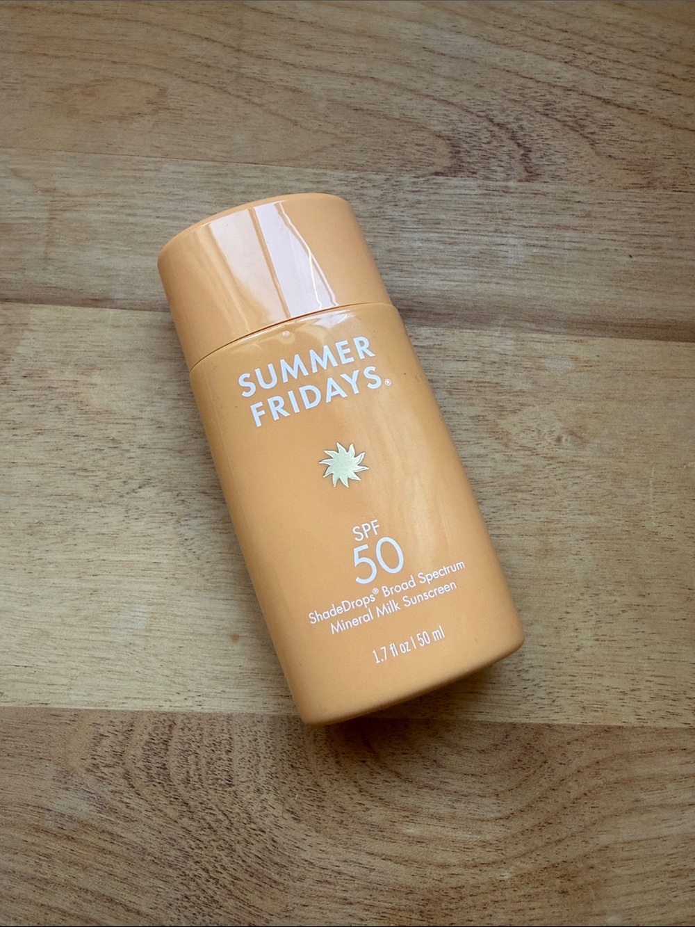 Summer Fridays SPF 50 ShadeDrops Broad Spectrum Mineral Milk Sunscreen